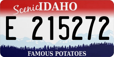 ID license plate E215272