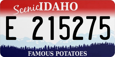 ID license plate E215275