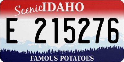 ID license plate E215276