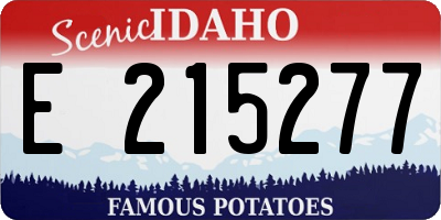 ID license plate E215277