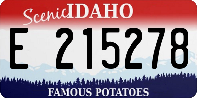 ID license plate E215278