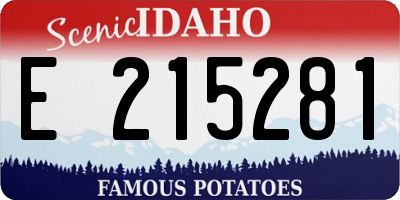 ID license plate E215281