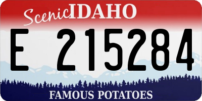 ID license plate E215284