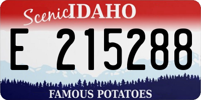 ID license plate E215288