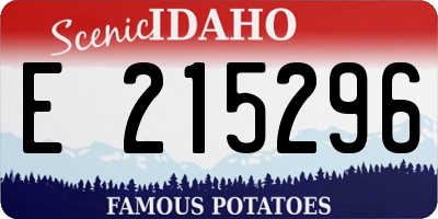 ID license plate E215296