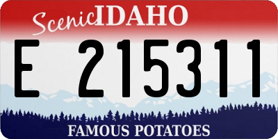 ID license plate E215311