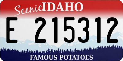 ID license plate E215312