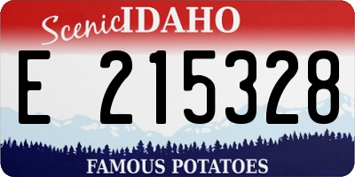 ID license plate E215328