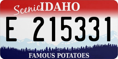 ID license plate E215331