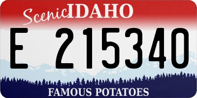 ID license plate E215340