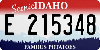 ID license plate E215348