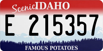 ID license plate E215357