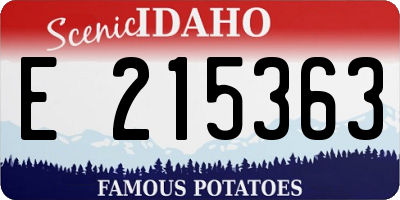 ID license plate E215363