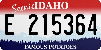 ID license plate E215364