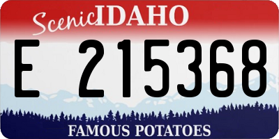 ID license plate E215368