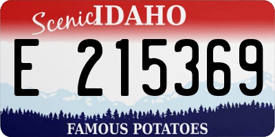 ID license plate E215369