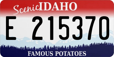ID license plate E215370