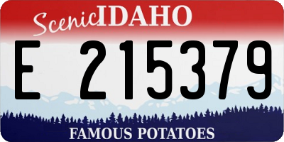 ID license plate E215379