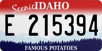 ID license plate E215394
