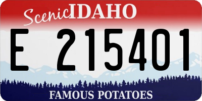 ID license plate E215401