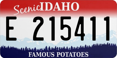 ID license plate E215411