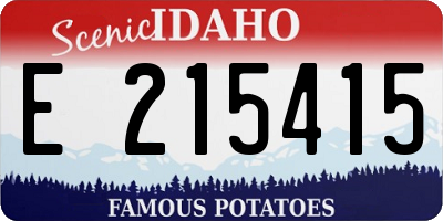 ID license plate E215415