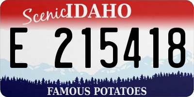 ID license plate E215418
