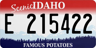 ID license plate E215422