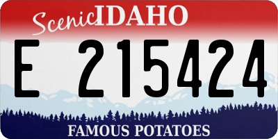 ID license plate E215424