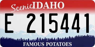 ID license plate E215441