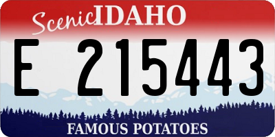 ID license plate E215443