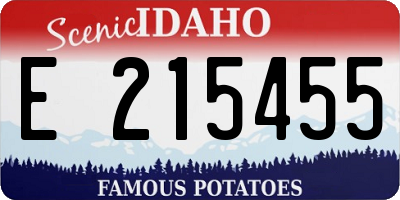 ID license plate E215455
