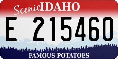 ID license plate E215460