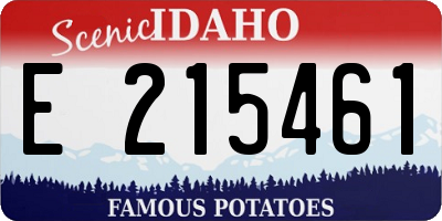 ID license plate E215461