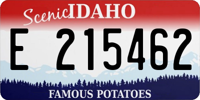 ID license plate E215462