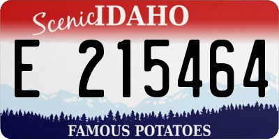 ID license plate E215464