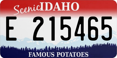 ID license plate E215465
