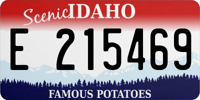 ID license plate E215469