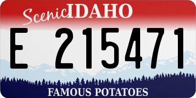 ID license plate E215471