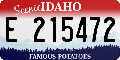 ID license plate E215472
