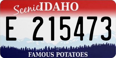 ID license plate E215473