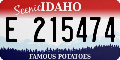 ID license plate E215474