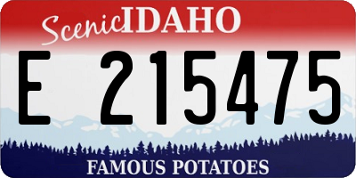 ID license plate E215475