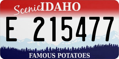 ID license plate E215477