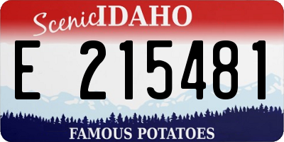 ID license plate E215481