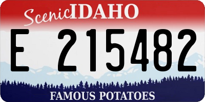 ID license plate E215482