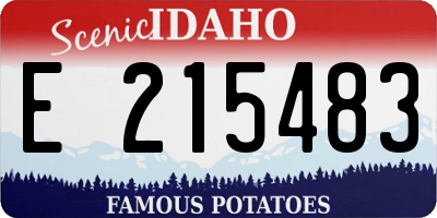 ID license plate E215483