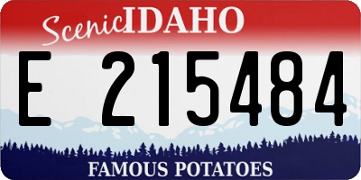 ID license plate E215484