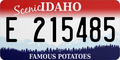 ID license plate E215485