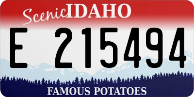 ID license plate E215494